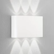 LED išorės sieninis šviestuvas KLEIN, baltas, plotis 16 cm, plastikas