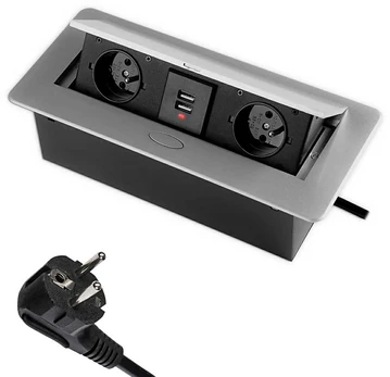 Spacetronik Lizdas Meblowe 2x USB Otwierane Spacetronik SPS-D24S