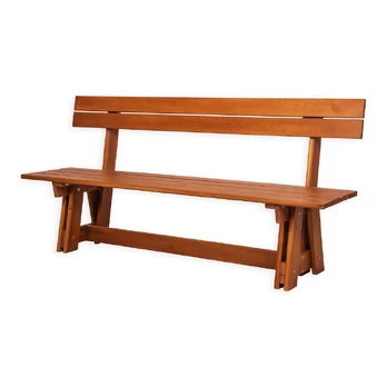Suoliukas Folkland Timber Riva, rudas, 180 cm x 40 cm x 43 cm
