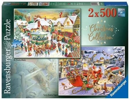 Ravensburger 2 dėlionės „Kalėdų kolekcija“, 2×500 det.