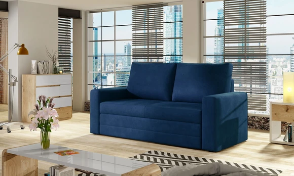 Sofa - lova Wave su patalynės dėže mėlyna, Kronos 09