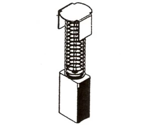 Šepetėlis Haushalt, 6 mm x 11 mm x 17.5 mm, 2 vnt.