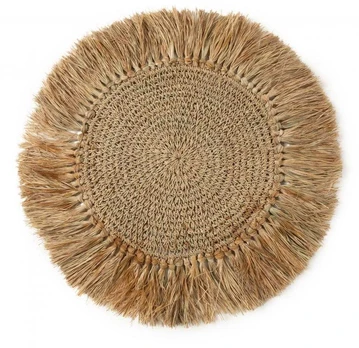 Bazaar Padėklas, nerti rafija, 0,45x0,45 m, Natūralus
