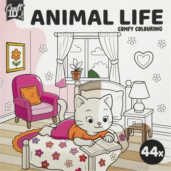 Craft Id - Colouring Book Cute & Comfy - Animal Life