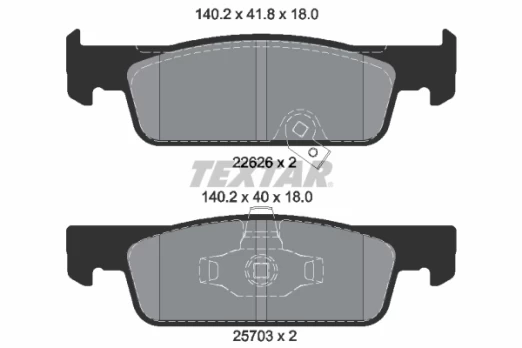 TEXTAR 2262601 Brake pad set