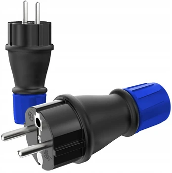 Hermetiškas guminis elektros kištukas Ip54 16a 230v