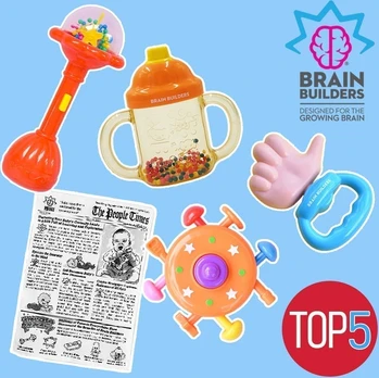 Žaislai kūdikiams „Brain Builders“ rinkinys „Top5“