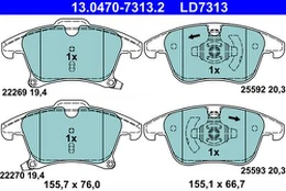 ATE 13.0470-7313.2 Brake pad set