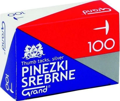 Staples Pinezki S100 Sidabrinė 100 vnt.