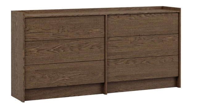 Komoda Japandi K6S, 184x38x90 cm, ruda