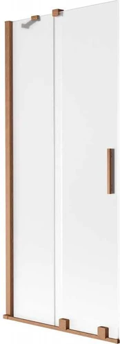 Vonios sienelė Mexen Velar, 80 x 150 cm, Brushed copper/matinis stiklas