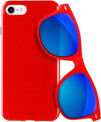 Telefono dėklas Puro Sunny Kit, iPhone 7/Apple iPhone 8, raudona
