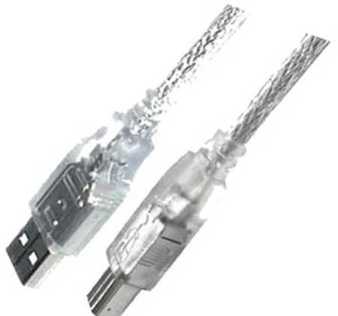Mercodan USB A/B 1.8m, 1.8 m, USB A, USB B, USB 2.0, Transparent
