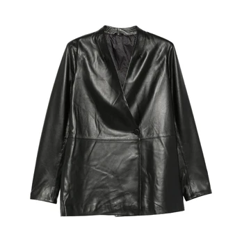 Odinė striukė moterims, Juoda, Leather jacket