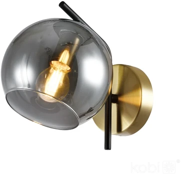 Sieninis šviestuvas GLOBE ELEGANCE, E14, aukso/dūmų sp.