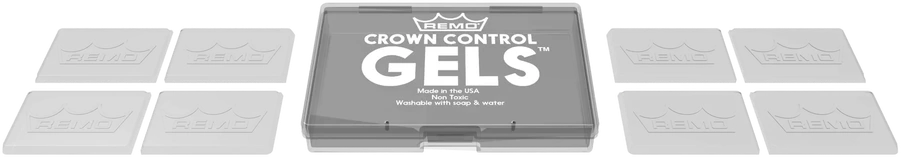 Gelis būgnams Remo Crown Control CC-2000-00 8 vnt. Clear