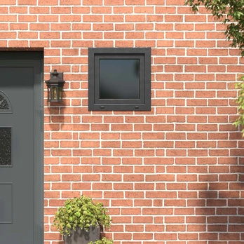 Požeminio lango RISOR Antracitas 60 x 60 cm PVC ir stiklas