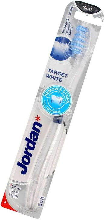 Jordan Target Baltas dantų šepetėlis Soft 1vnt.