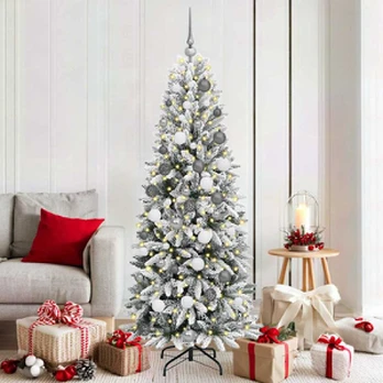 Kalėdų Eglutė with Decorative String Lights Balta 180 cm PVC