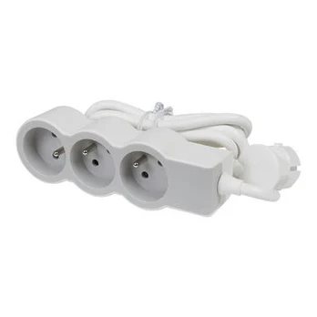 Legrand Prailginimo laidas 3x2P+Z 1,5m Baltai/Pilka