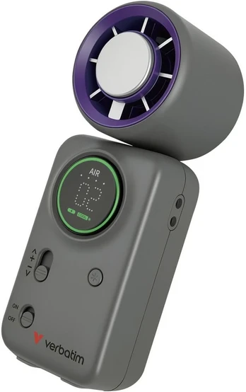 Mini wiatrak Verbatim Cool `n` Go Ice Touch violetinė pilka 32347
