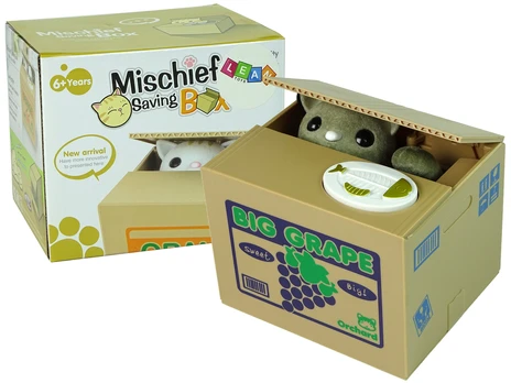 Taupyklė LEAN Toys Mischief Saving Box Cute Kitty LT7257, 9 cm