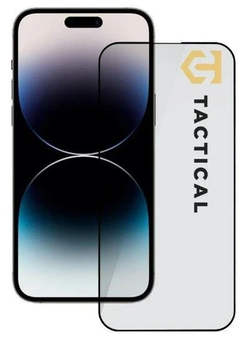 Juodas apsauginis grūdintas stiklas Apple iPhone 14 Pro telefonui "Tactical Glass Shield 5D"