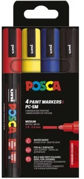 Posca POSCA PC-5M 4stk Basis Farver