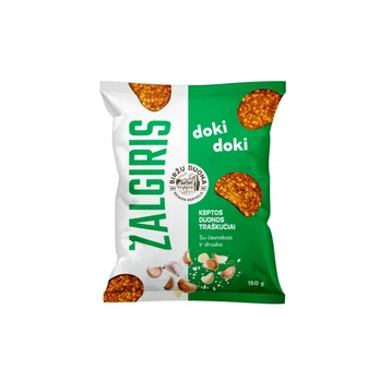Keptos duonos traškučiai su česnaku ir druska DOKI DOKI ŽALGIRIS, 150 g