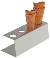 Multi Holder 9.5x27.5x9 cm 4 huller Rustfri stål til Isvaffler,12 stk/pk