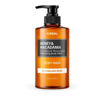 KUNDAL Honey & Macadamia Pure Body Wash English Rose, 500ml