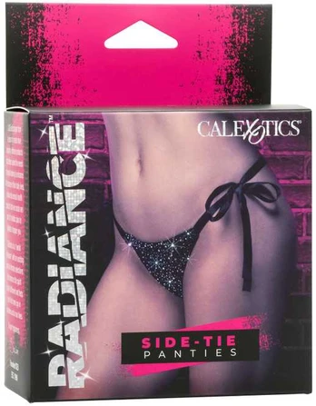 CalExotics Radiance Mesh Panties with Side Satin Ties & Rhinestone Accents