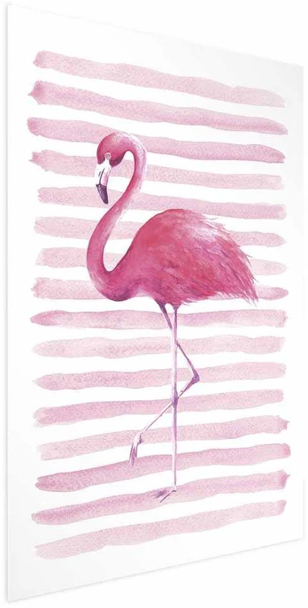 Artgeist Plakatas - Flamingo and Stripes