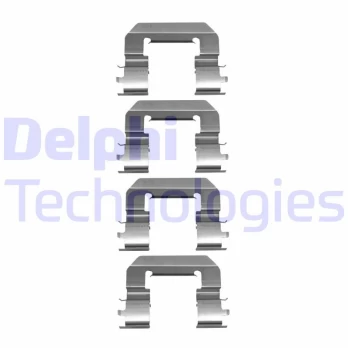 Priedų komplektas, diskinių stabdžių trinkelės DELPHI LX0667
