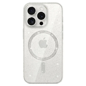 Telefono dėklas Glitter Magsafe, Iphone 16 Pro , skaidri