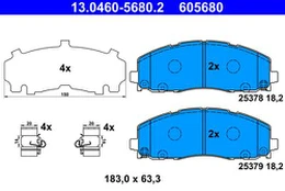 ATE 13.0460-5680.2 Brake pad set kaina