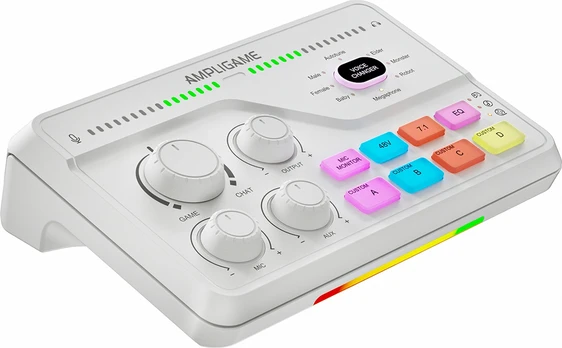 Fifine AMPLIGAME SC8 Gaming USB Mixer, White