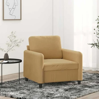 Sofa Krėslas, rudos spalvos, 60cm, aksomas