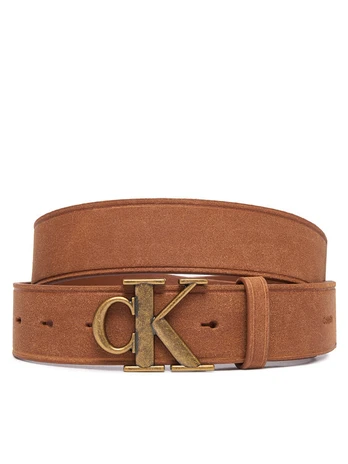Diržas Calvin Klein Ck Buckle Suede 35Mm Fixed LV04D7126G Ruda
