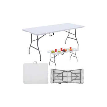Folding Table With Lock Catering Banquet Table White 180 x 74 cm
