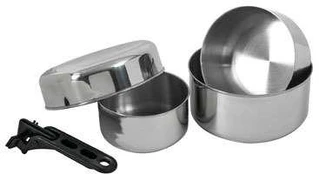 Indų rinkinys BasicNature Stainless Steel Biwak 2