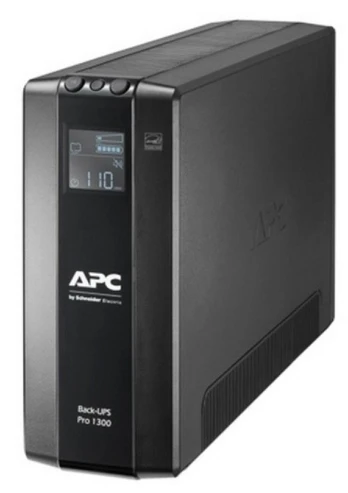 APC Back-UPS Pro, 1300VA/780W, Tower, 230V, 8x IEC C13 outlets, AVR, LCD, User Replaceable Battery
