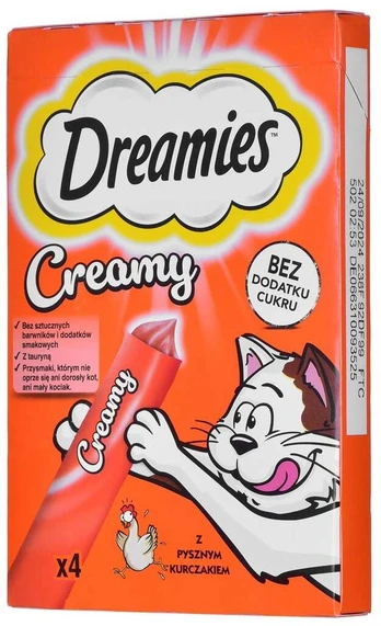 DREAMIES Creamy Chicken - cat treats - 4x10 g