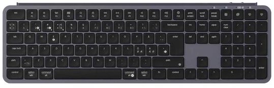 Keychron B6 Pro Ultra-Slim Wireless Keyboard Tri-Mode/Kosminė pilka