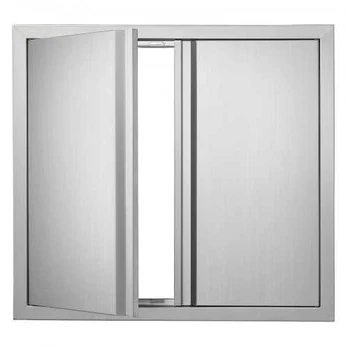 nerūdijančio plieno kepsninės durelės 660x610 mm
