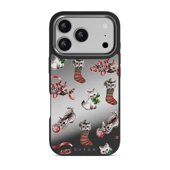 Merry Kitty - iPhone 17 Pro Case, Elite Mirror Dark (MagSafe) / Gunmetal