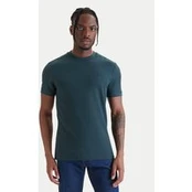 Calvin Klein Jeans Marškinėliai Micro Waffle LV04RF206G Žalia Slim Fit