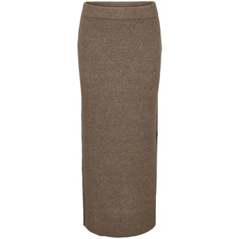 Maxi sijonas moterims, Ruda, PCJUNA HW ANKLE KNIT