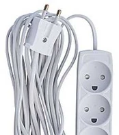 Thorkild Larsen E-LINE Plast Power Strip 3-way C (EU) Outlet Baltas