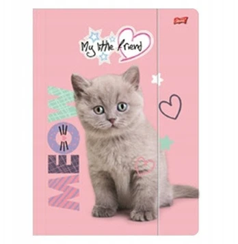 A4 aplankas su gumyte "fluffy Kitty" - St. Majewski